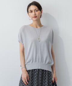 L size ONWARD(大きいサイズ) / エルサイズオンワード ニット・セーター | 【洗える】クリスピーシアールレックス ギャザースリーブ ラメ ニット