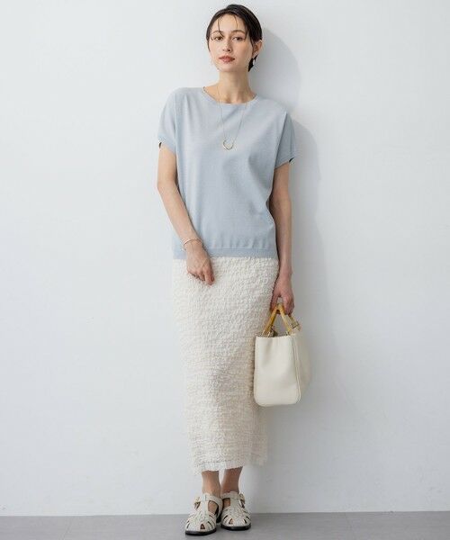 L size ONWARD(大きいサイズ) / エルサイズオンワード ニット・セーター | 【洗える】レーヨンポリエステルストレッチ プルオーバー ラメニット | 詳細9