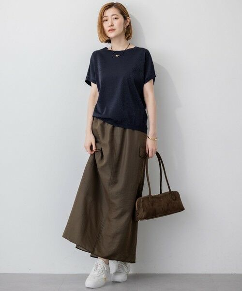 L size ONWARD(大きいサイズ) / エルサイズオンワード ニット・セーター | 【洗える】レーヨンポリエステルストレッチ プルオーバー ラメニット | 詳細13