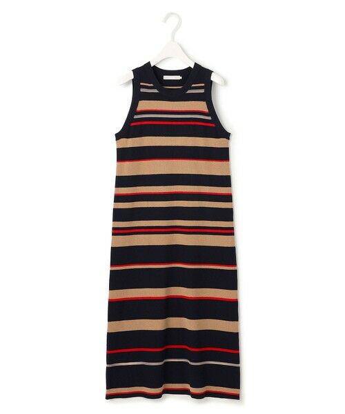 L size ONWARD(大きいサイズ) / エルサイズオンワード ミニ丈・ひざ丈ワンピース | 【洗える】 マルチボーダーワンピース | 詳細4