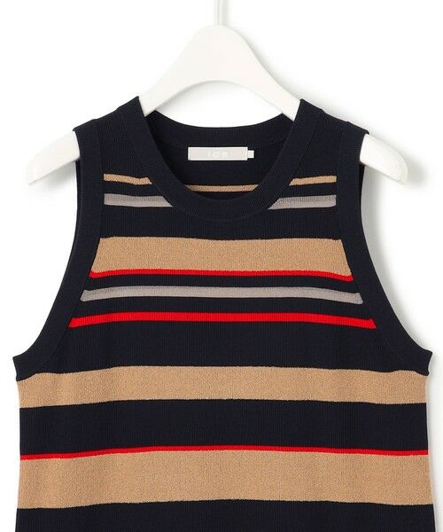 L size ONWARD(大きいサイズ) / エルサイズオンワード ミニ丈・ひざ丈ワンピース | 【洗える】 マルチボーダーワンピース | 詳細6