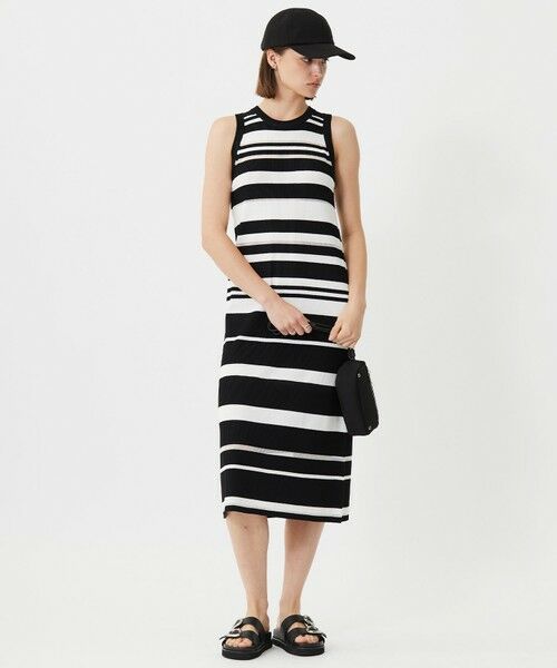 L size ONWARD(大きいサイズ) / エルサイズオンワード ミニ丈・ひざ丈ワンピース | 【洗える】 マルチボーダーワンピース | 詳細11