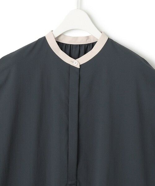 L size ONWARD(大きいサイズ) / エルサイズオンワード ロング・マキシ丈ワンピース | 【接触冷感・UVカット・洗える】RENUソフトタイプライター バンドカラーワンピース | 詳細10