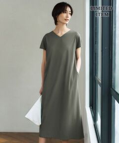 23区 大きいサイズ 3XL ボルドー系 ロングワンピース R(アール)】チンツコットン シャツワンピース / 23区 L