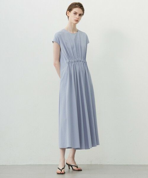 L size ONWARD(大きいサイズ) / エルサイズオンワード ロング・マキシ丈ワンピース | 【ASUMI・MANAMIコラボ 丈が選べる】タックデザインワンピース | 詳細2