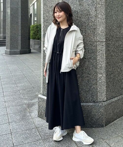 L size ONWARD(大きいサイズ) / エルサイズオンワード ロング・マキシ丈ワンピース | 【ASUMI・MANAMIコラボ 丈が選べる】タックデザインワンピース | 詳細18