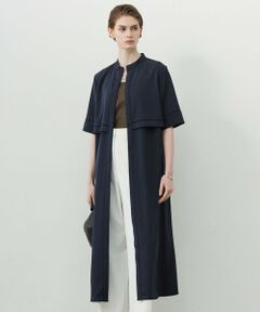 L size ONWARD(大きいサイズ) / エルサイズオンワード ロング・マキシ丈ワンピース | 【ASUMI・MANAMIコラボ 丈が選べる】ハシゴレースシャツワンピース