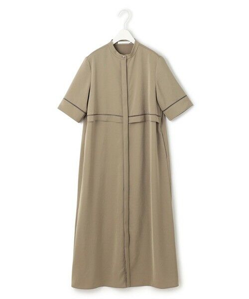 L size ONWARD(大きいサイズ) / エルサイズオンワード ロング・マキシ丈ワンピース | 【ASUMI・MANAMIコラボ 丈が選べる】ハシゴレースシャツワンピース | 詳細4