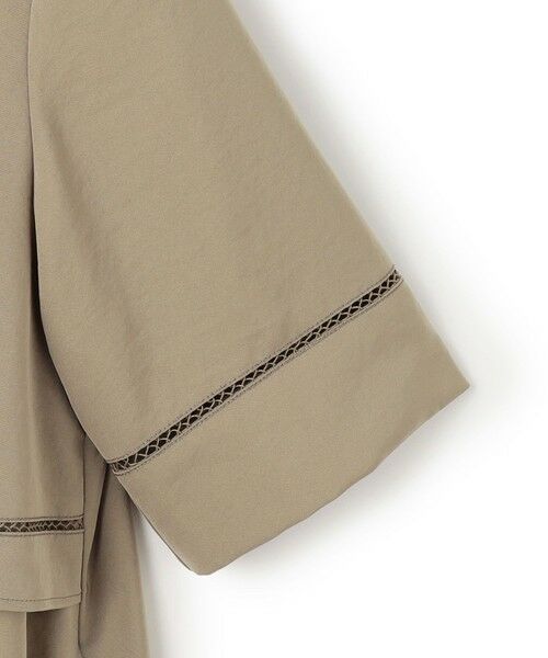 L size ONWARD(大きいサイズ) / エルサイズオンワード ロング・マキシ丈ワンピース | 【ASUMI・MANAMIコラボ 丈が選べる】ハシゴレースシャツワンピース | 詳細7