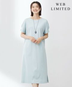 L size ONWARD(大きいサイズ) / エルサイズオンワード ロング・マキシ丈ワンピース | 【WEB限定カラーあり・洗える】コットンスムース ドルマンスリーブ ワンピース