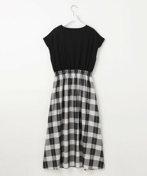 L size ONWARD(大きいサイズ) / エルサイズオンワード ロング・マキシ丈ワンピース | 【洗える】チェックドッキング ワンピース | 詳細1