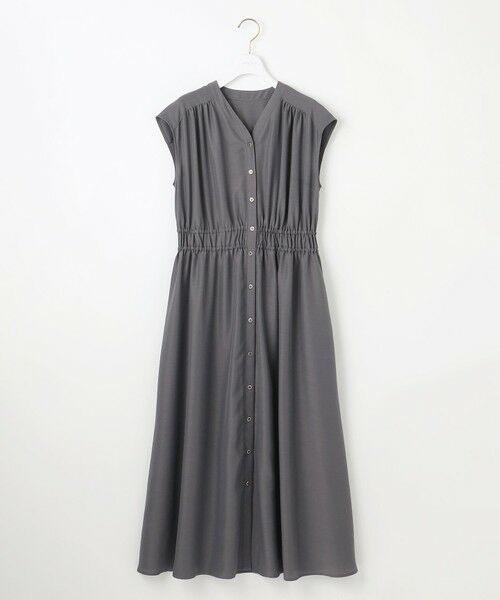 L size ONWARD(大きいサイズ) / エルサイズオンワード ロング・マキシ丈ワンピース | 【洗える】フロントボタンギャザー ワンピース | 詳細3