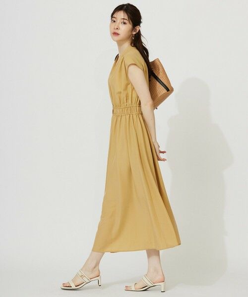 L size ONWARD(大きいサイズ) / エルサイズオンワード ロング・マキシ丈ワンピース | 【洗える】フロントボタンギャザー ワンピース | 詳細7