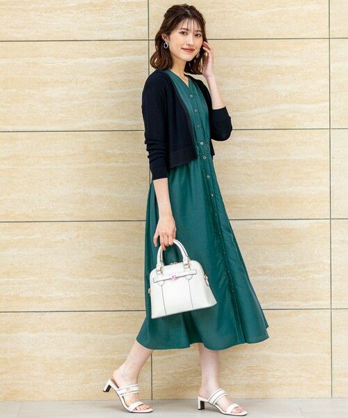 L size ONWARD(大きいサイズ) / エルサイズオンワード ロング・マキシ丈ワンピース | 【洗える】フロントボタンギャザー ワンピース | 詳細20