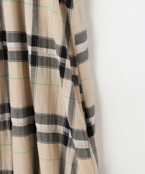 L size ONWARD(大きいサイズ) / エルサイズオンワード ロング・マキシ丈ワンピース | 【カタログ掲載・洗える】シアーブライトチェック ワンピース | 詳細10