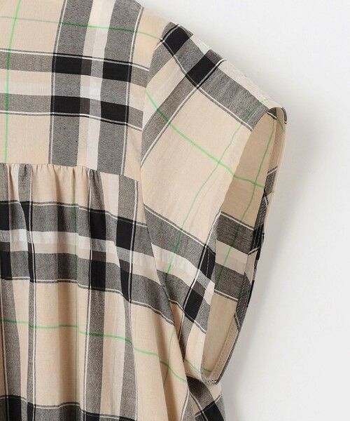 L size ONWARD(大きいサイズ) / エルサイズオンワード ロング・マキシ丈ワンピース | 【カタログ掲載・洗える】シアーブライトチェック ワンピース | 詳細7