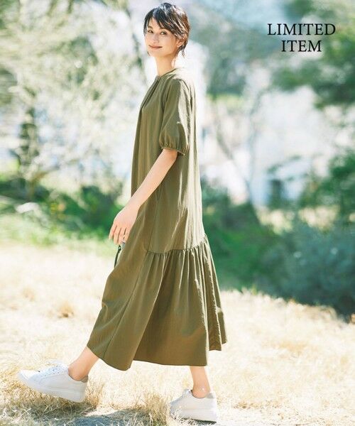 L size ONWARD(大きいサイズ) / エルサイズオンワード ロング・マキシ丈ワンピース | 【17号サイズまで・カタログ掲載・WEB限定・接触冷感・UVカット・洗える】ファンクショナル ドレス | 詳細6