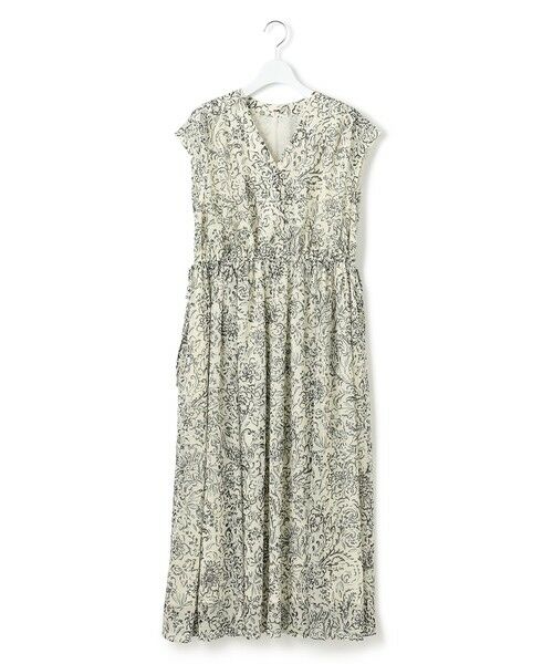 L size ONWARD(大きいサイズ) / エルサイズオンワード ロング・マキシ丈ワンピース | 【洗える】アンティークフラワープリント ワンピース | 詳細6