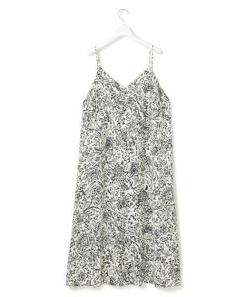 L size ONWARD(大きいサイズ) / エルサイズオンワード ロング・マキシ丈ワンピース | 【洗える】アンティークフラワープリント キャミソールワンピース | 詳細8