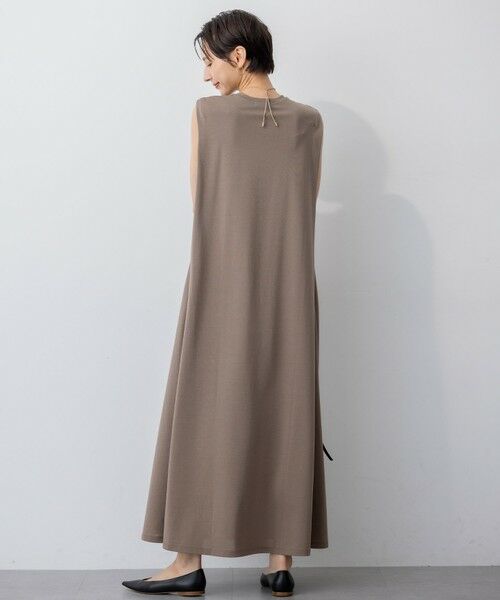 L size ONWARD(大きいサイズ) / エルサイズオンワード ロング・マキシ丈ワンピース | 【Oggi8月号掲載/接触冷感/洗える】ツイストコットンプレーティング スリーブレスワンピース | 詳細9