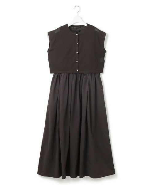 L size ONWARD(大きいサイズ) / エルサイズオンワード ロング・マキシ丈ワンピース | 【Oggi8月号掲載/洗える】ニットレイヤード ワンピース | 詳細7