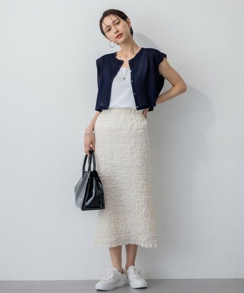 L size ONWARD(大きいサイズ) / エルサイズオンワード ロング・マキシ丈ワンピース | 【Oggi8月号掲載/洗える】ニットレイヤード ワンピース | 詳細27