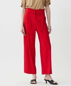 L size ONWARD(大きいサイズ) / エルサイズオンワード その他パンツ | 【接触冷感・UVカット・洗える】 T/Rドライリネン ワイドストレートパンツ