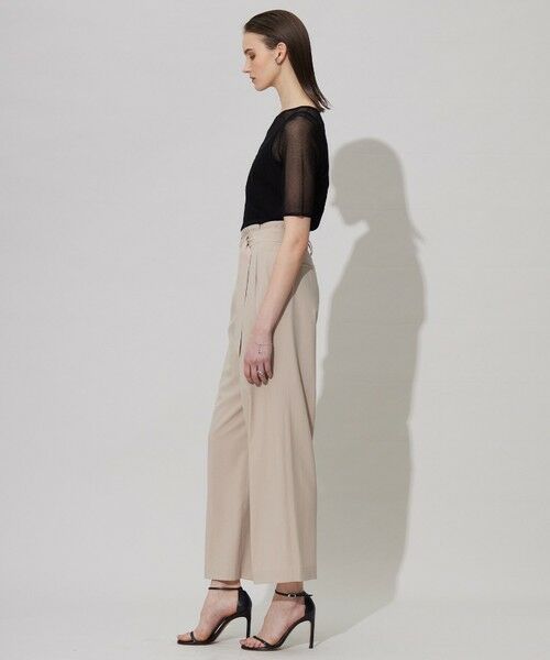 L size ONWARD(大きいサイズ) / エルサイズオンワード その他パンツ | 【接触冷感・UVカット・洗える】 T/Rドライリネン ワイドストレートパンツ | 詳細12