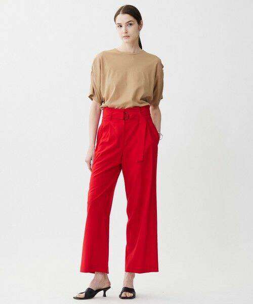 L size ONWARD(大きいサイズ) / エルサイズオンワード その他パンツ | 【接触冷感・UVカット・洗える】 T/Rドライリネン ワイドストレートパンツ | 詳細28