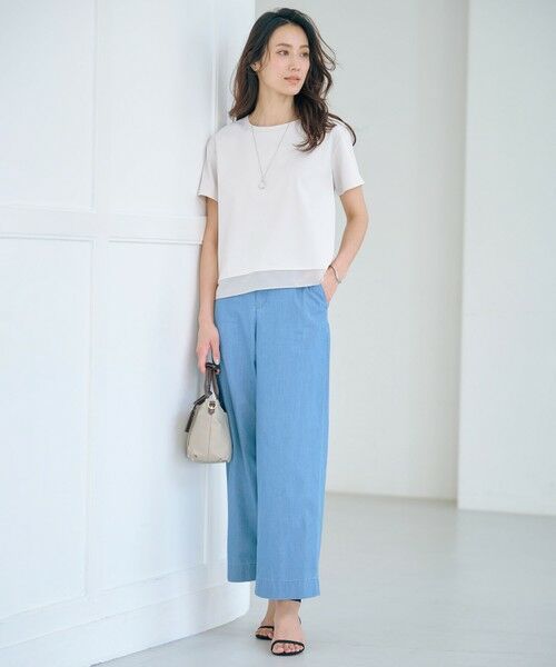 L size ONWARD(大きいサイズ) / エルサイズオンワード デニムパンツ | 【洗える】4oz Light Denim ストレート パンツ | 詳細2