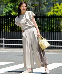 L size ONWARD(大きいサイズ) / エルサイズオンワード その他パンツ | 【接触冷感・吸水速乾・UVカット】サラキレイ ワイドパンツ