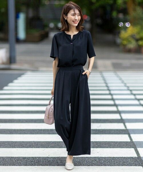 L size ONWARD(大きいサイズ) / エルサイズオンワード その他パンツ | 【接触冷感・吸水速乾・UVカット】サラキレイ ワイドパンツ | 詳細9