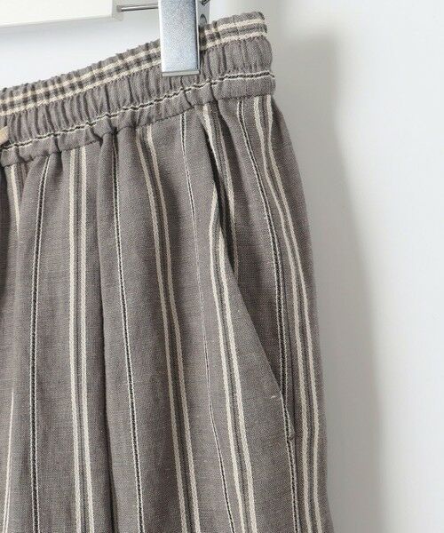 L size ONWARD(大きいサイズ) / エルサイズオンワード その他パンツ | 【カタログ掲載・セットアップ対応・洗える】リネンビスコースストライプドロスト パンツ | 詳細13