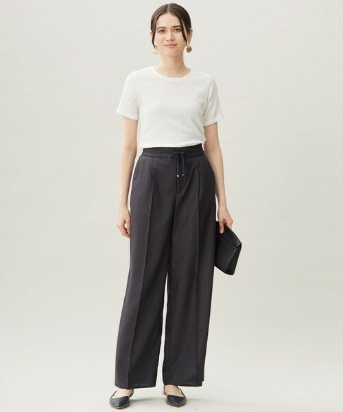 L size ONWARD(大きいサイズ) / エルサイズオンワード その他パンツ | 【17号サイズまで展開・カタログ掲載・接触冷感・UVケア・洗える】フルダルスパンマイクロピーチワイドストレート パンツ | 詳細20