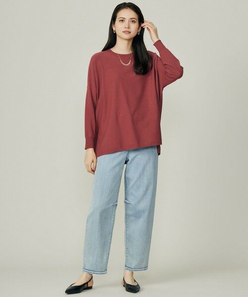 L size ONWARD(大きいサイズ) / エルサイズオンワード デニムパンツ | 【19号サイズまで展開】ウスカルデニムダーツカーブ パンツ | 詳細12