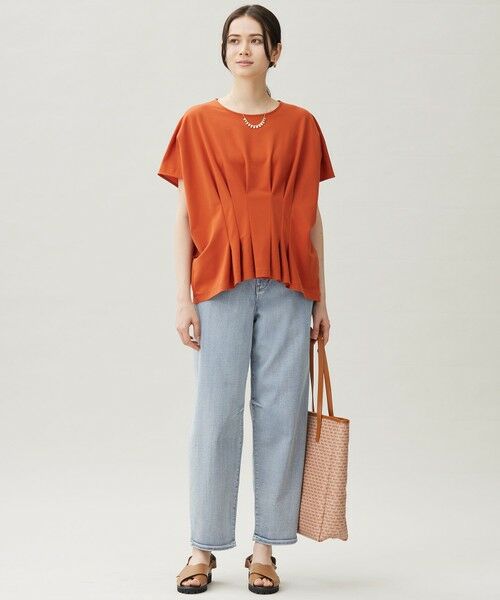 L size ONWARD(大きいサイズ) / エルサイズオンワード デニムパンツ | 【19号サイズまで展開】ウスカルデニムダーツカーブ パンツ | 詳細16