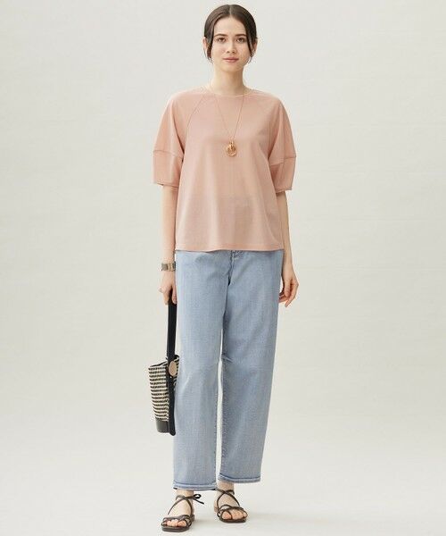 L size ONWARD(大きいサイズ) / エルサイズオンワード デニムパンツ | 【19号サイズまで展開】ウスカルデニムダーツカーブ パンツ | 詳細8