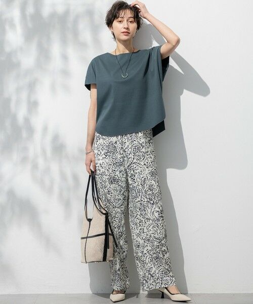 L size ONWARD(大きいサイズ) / エルサイズオンワード その他パンツ | 【洗える】アンティークフラワープリント ワイド パンツ | 詳細16