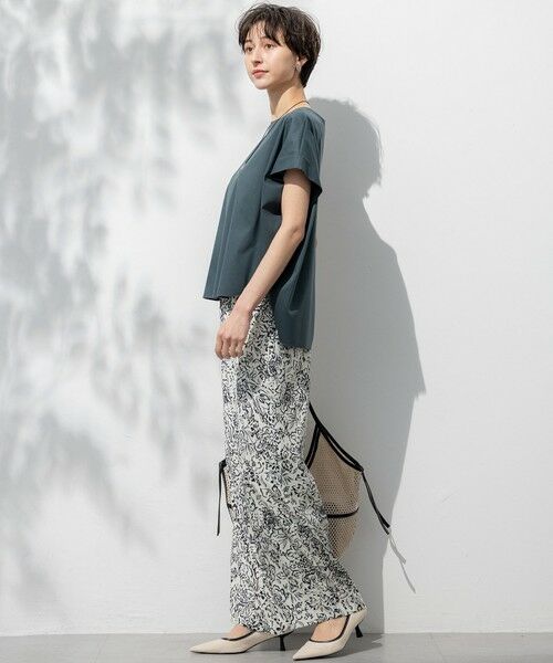 L size ONWARD(大きいサイズ) / エルサイズオンワード その他パンツ | 【洗える】アンティークフラワープリント ワイド パンツ | 詳細17