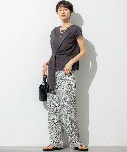 L size ONWARD(大きいサイズ) / エルサイズオンワード その他パンツ | 【洗える】アンティークフラワープリント ワイド パンツ | 詳細24