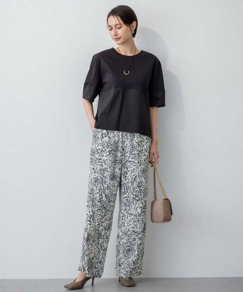 L size ONWARD(大きいサイズ) / エルサイズオンワード その他パンツ | 【洗える】アンティークフラワープリント ワイド パンツ | 詳細26