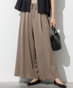 L size ONWARD(大きいサイズ) / エルサイズオンワード その他パンツ | 【接触冷感/洗える】ツイストコットンプレーティング ワイド パンツ