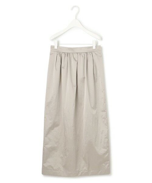 L size ONWARD(大きいサイズ) / エルサイズオンワード ミニ・ひざ丈スカート | メタリックナイロンサテン コクーンスカート | 詳細4