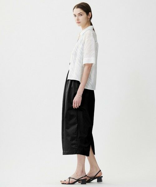 L size ONWARD(大きいサイズ) / エルサイズオンワード ミニ・ひざ丈スカート | メタリックナイロンサテン コクーンスカート | 詳細6