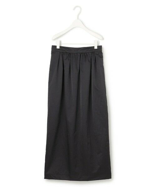 L size ONWARD(大きいサイズ) / エルサイズオンワード ミニ・ひざ丈スカート | メタリックナイロンサテン コクーンスカート | 詳細8