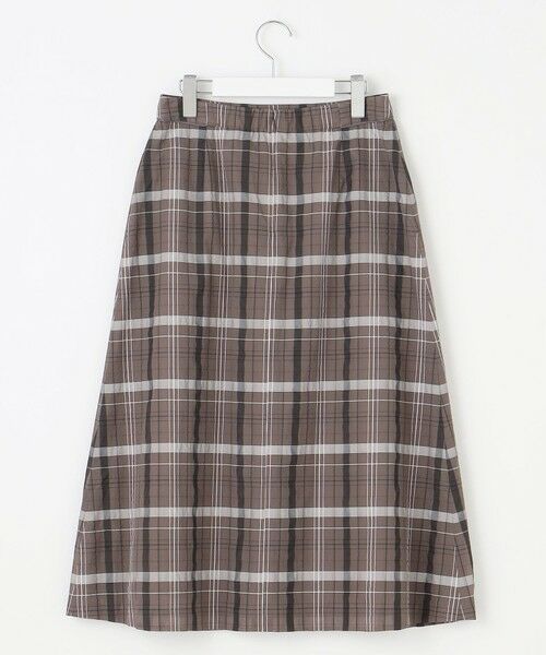 L size ONWARD(大きいサイズ) / エルサイズオンワード ミニ・ひざ丈スカート | 【洗える】シアーチェック スカート | 詳細7