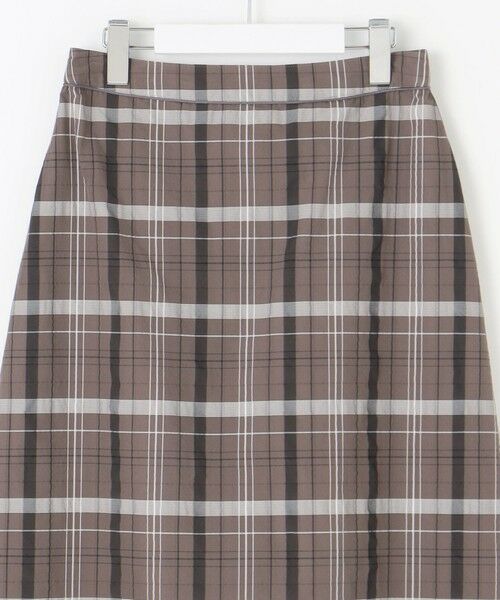 L size ONWARD(大きいサイズ) / エルサイズオンワード ミニ・ひざ丈スカート | 【洗える】シアーチェック スカート | 詳細8