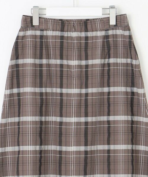 L size ONWARD(大きいサイズ) / エルサイズオンワード ミニ・ひざ丈スカート | 【洗える】シアーチェック スカート | 詳細9