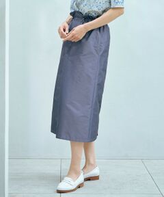 L size ONWARD(大きいサイズ) / エルサイズオンワード ミニ・ひざ丈スカート | 【洗える】シャンブレータフタ  ナロー スカート