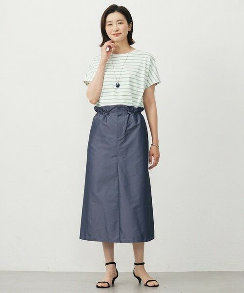 L size ONWARD(大きいサイズ) / エルサイズオンワード ミニ・ひざ丈スカート | 【洗える】シャンブレータフタ ナロー スカート | 詳細15